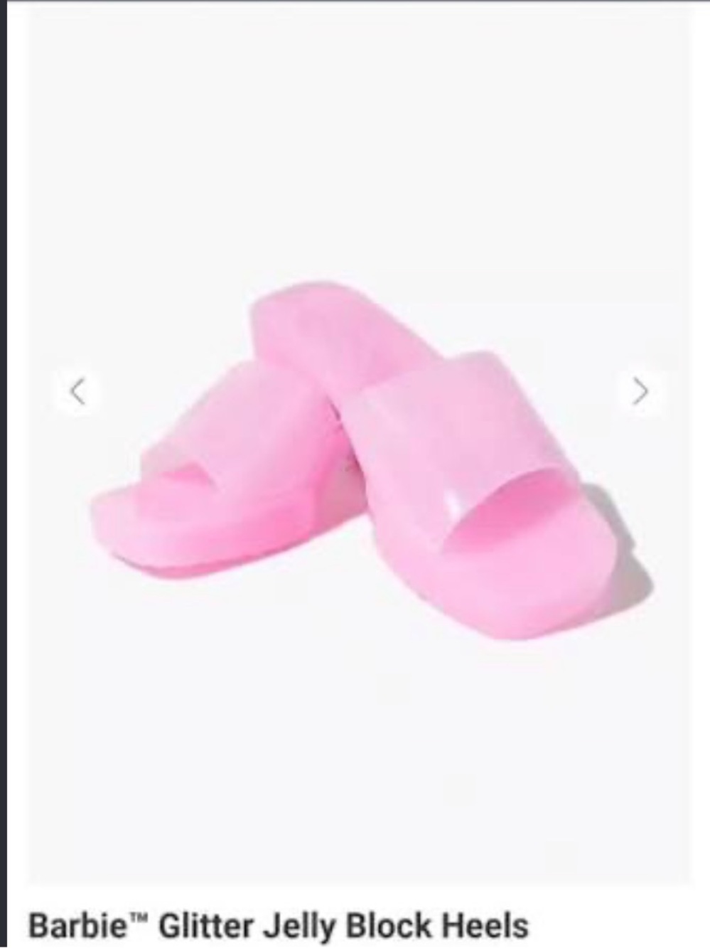 Forever 21 Barbie Pink Block Jelly Heel